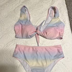 New w/ tags, Pink Lily Boutique bikini, M, never worn, tie dye
